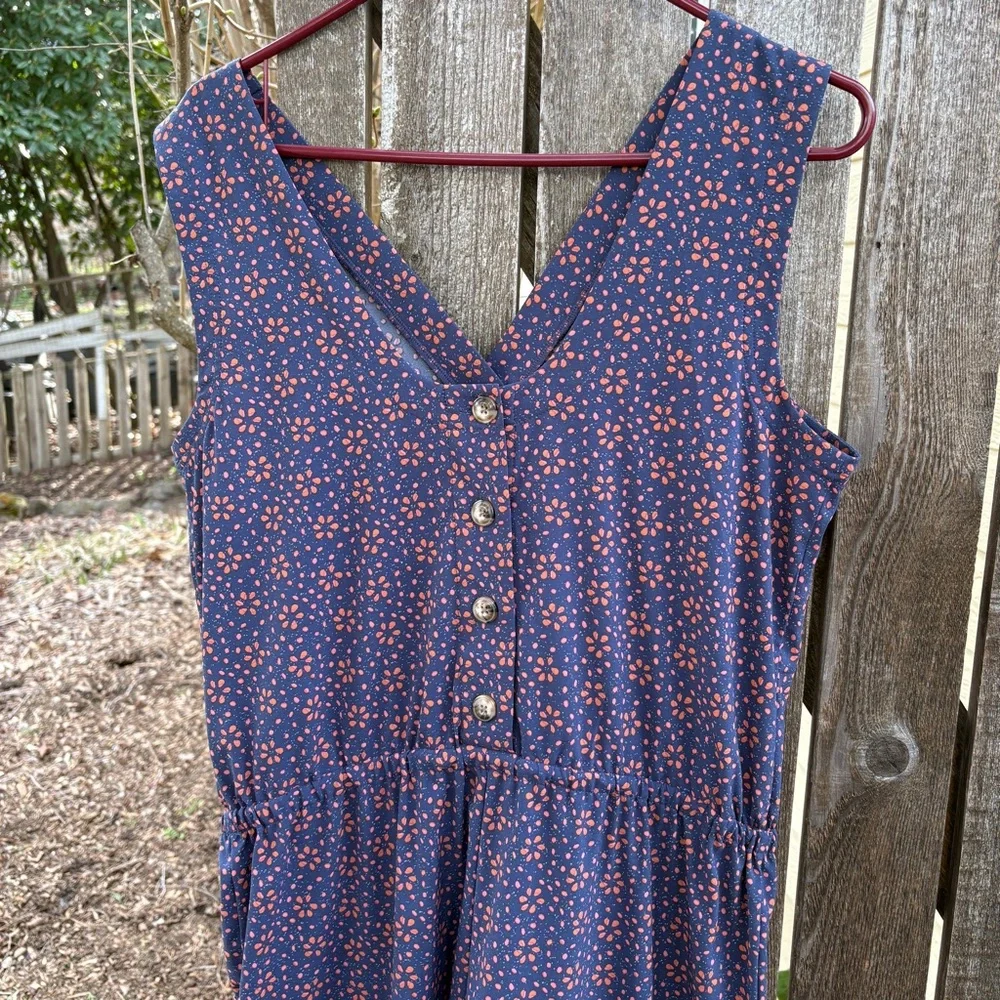 Toad&Co Sunkissed Liv SL Jumpsuit In Blue & Orange Sz M - Picture 5 of 15